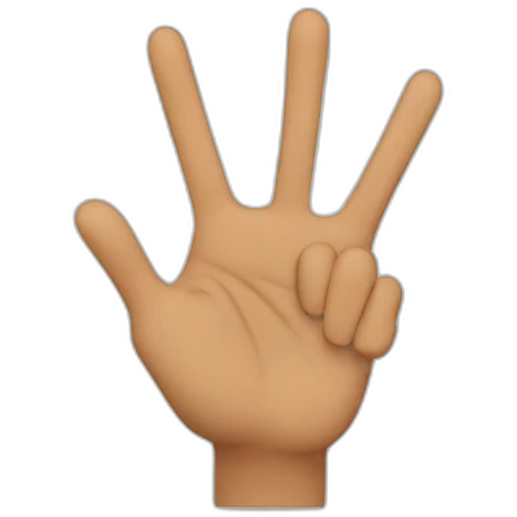 4 fingers up  emoji