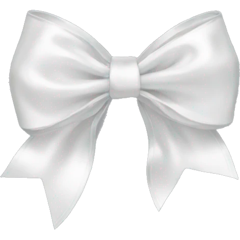 white satin bow emoji