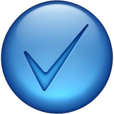 Blue tick emoji