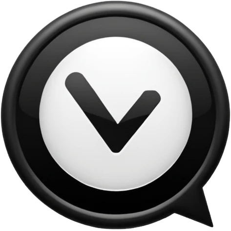 A verification badge  Al black and the √ white emoji