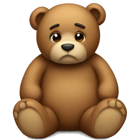 Sad teddy emoji