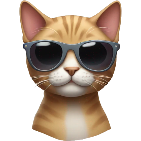 Cat with sunglasses emoji