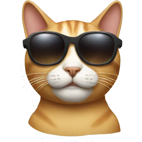 Cat with sunglasses emoji