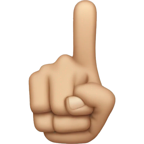 Pointing emoji