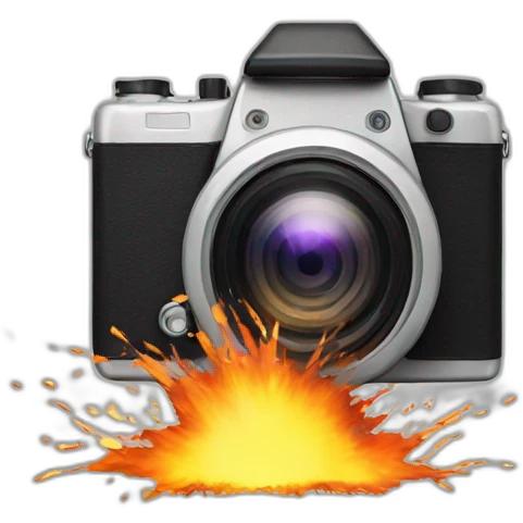 Exploding camera emoji
