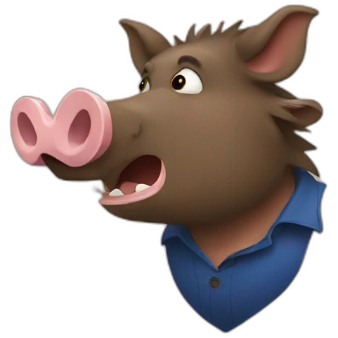 boar singing emoji