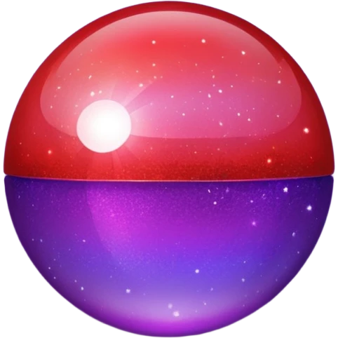 color gradient between red and purple glitter ball emoji