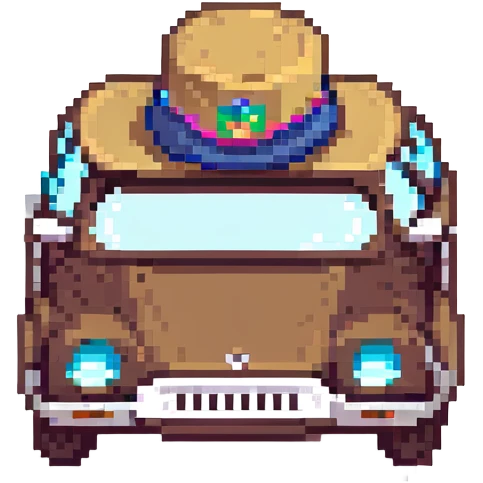 car wearing a hat emoji