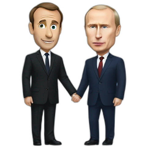 Macron with putin emoji
