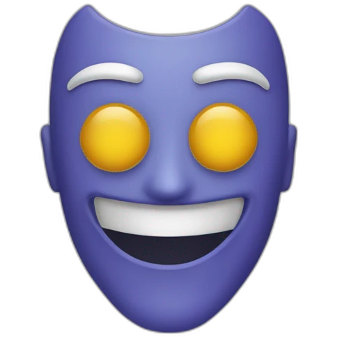 emoji-qui-est-heureux-et-il-tient-un-masque-de-lui-qui-rigole- emoji ...