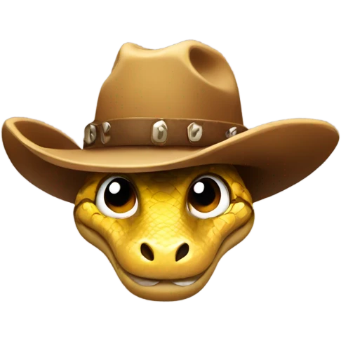 Snake with cowboy hat emoji