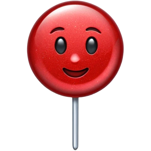 glitter red pin emoji