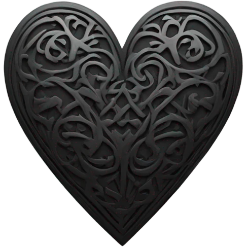 Black heart aestheric emoji