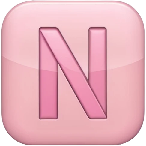 Netflix aesthetic "N" logo in pastel pink emoji