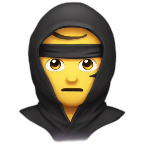suspicious ninja emoji