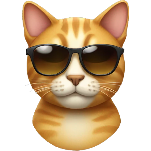 Cat with sunglasses emoji