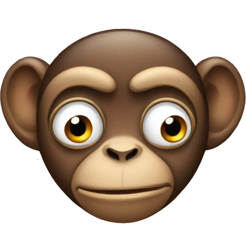 A monkey with constipation emoji