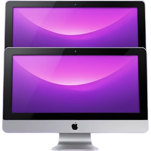 2 dark purple wide screen monitors emoji