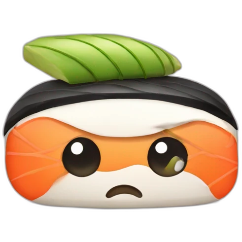 dejected sushi emoji