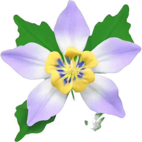 Columbine flower emoji