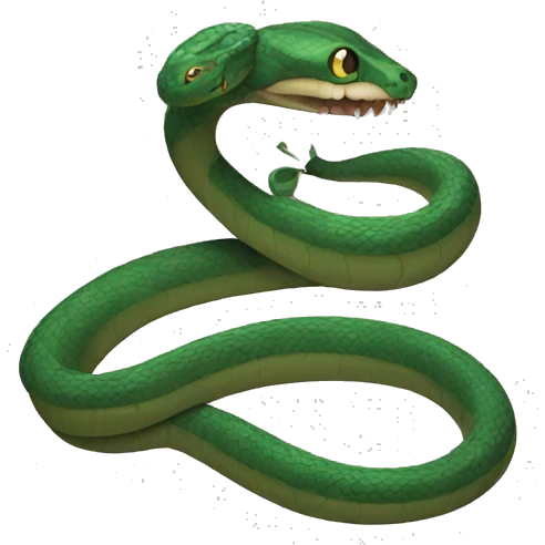 Snake with hands emoji