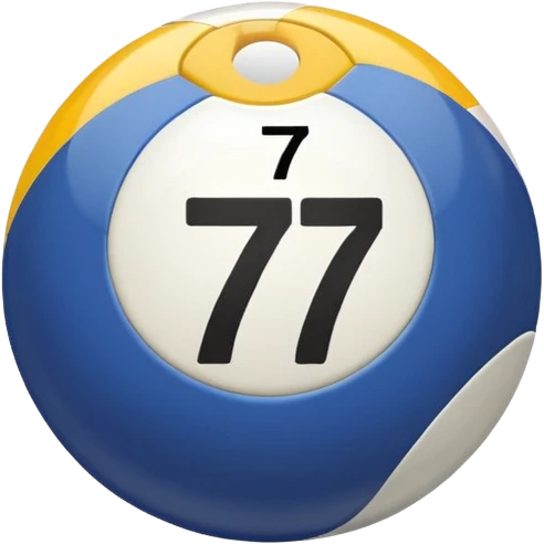 Pool table back ball with the number 7 only one number on the ball emoji