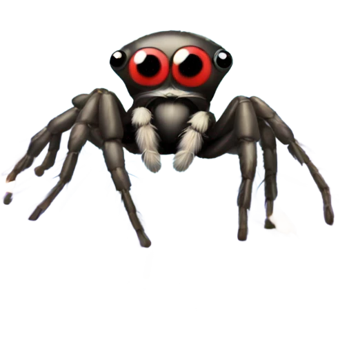 Jumping spider with fireworks  emoji