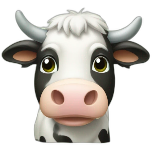 « vache avec des tâches vertes sur tout le corps » emoji
