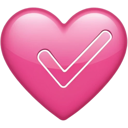 a pink glossy checkmark emoji emoji