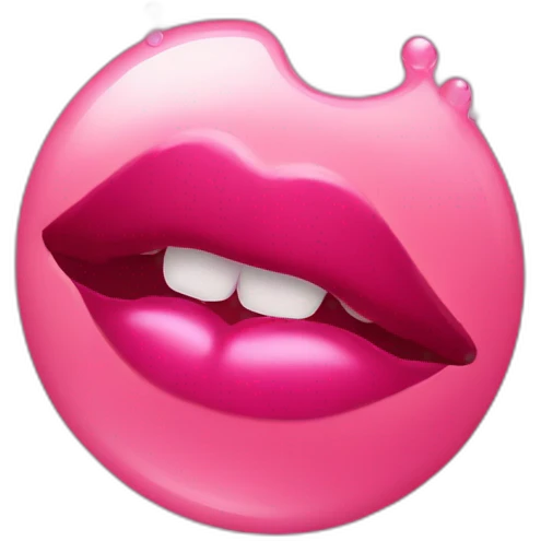 lipstick bubbles emoji