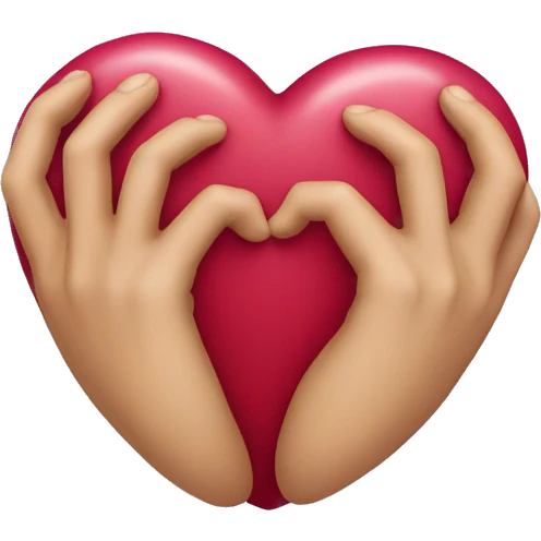 heart with fingers on the belly emoji