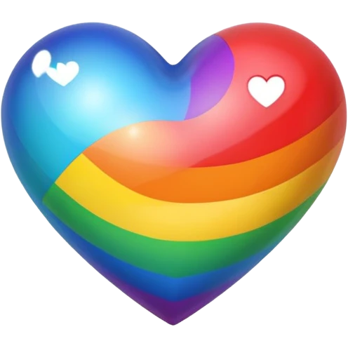 Corazon de arcoiris emoji