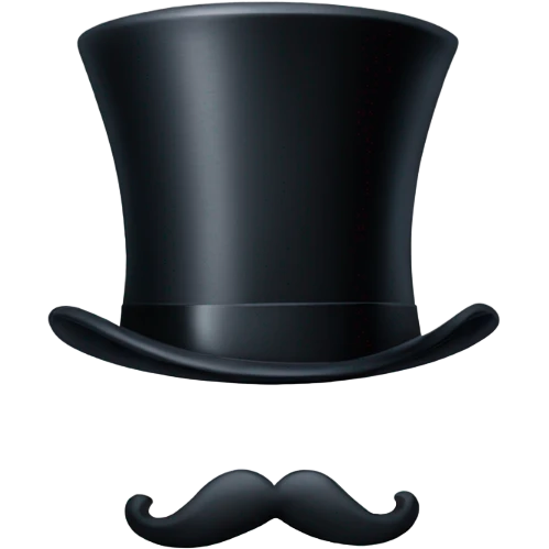 Top hat emoji