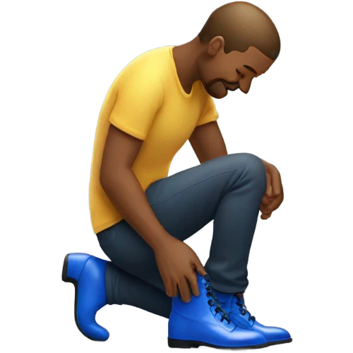 man kissing boot emoji