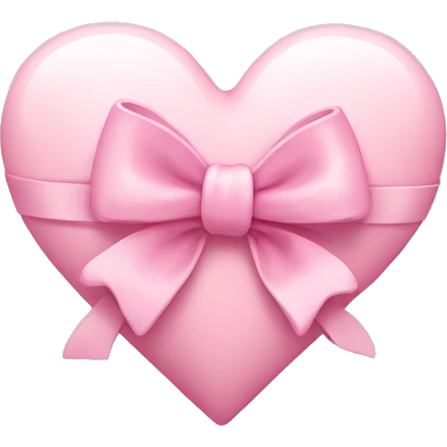 light pink heart with bow  emoji