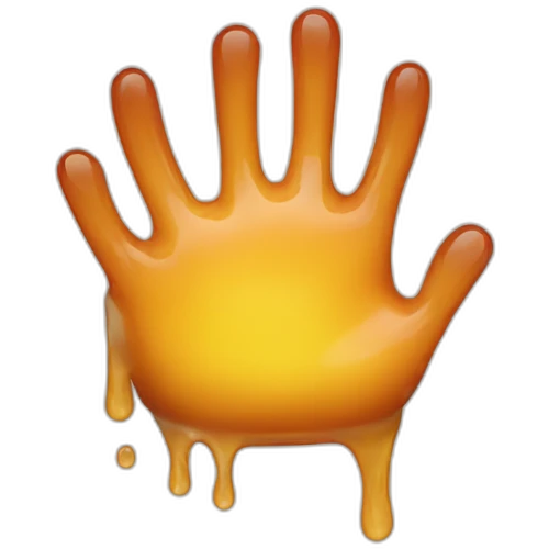 Melting hand emoji