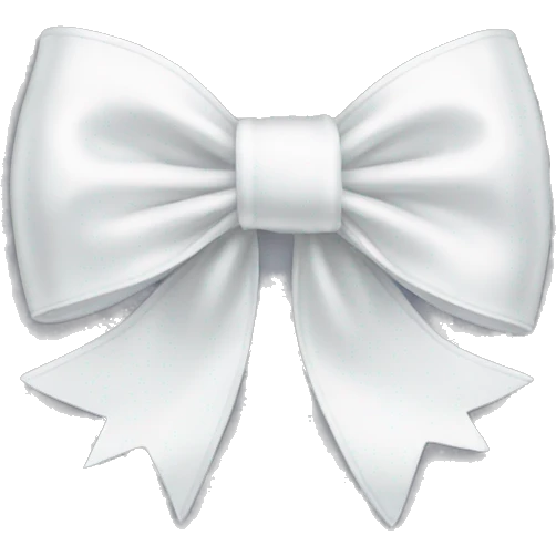white satin bow emoji