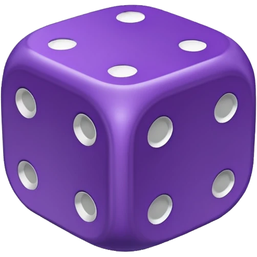 purple dice fly emoji