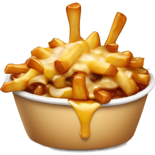 Poutine qui mange de la poutine emoji
