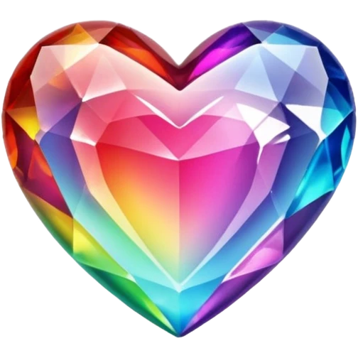colorful crystal heart emoji