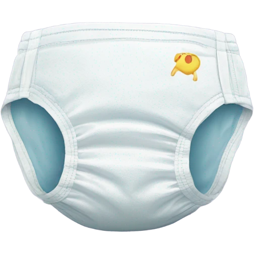 Plastic backed diaper puffy emoji