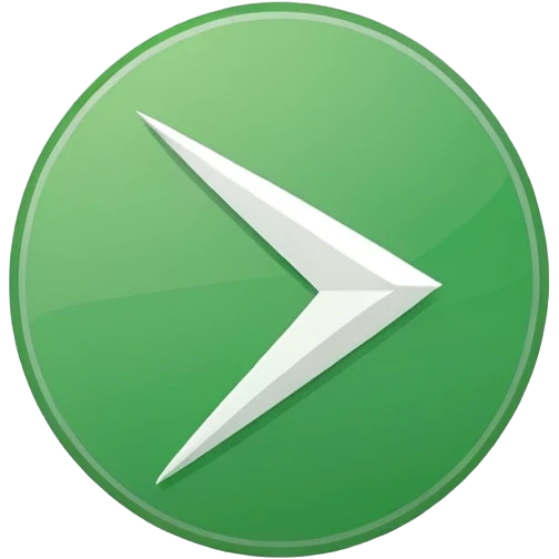 White Arrow pointer in green circle  emoji