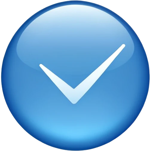 Blue tick emoji