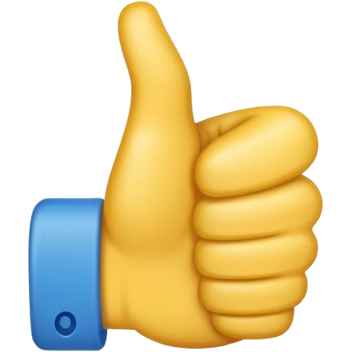 thumbs up emoij, make the thumb super long emoji