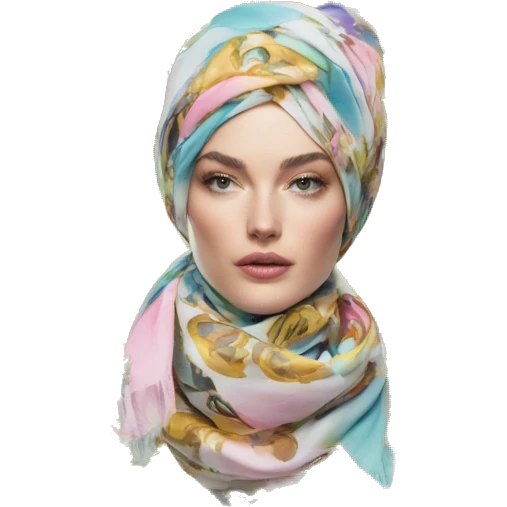 Dolce and Gabbana scarf with colourful pastel ornament print and golden detais  emoji