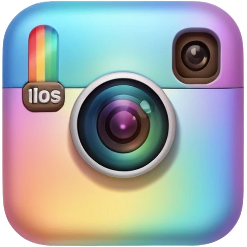 Instagram, iridescent pastel  emoji