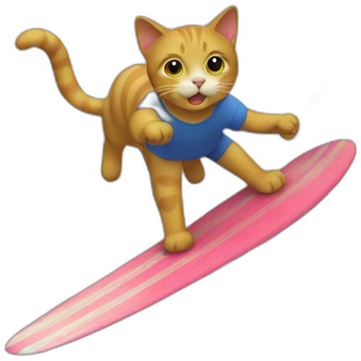 cat surfing emoji