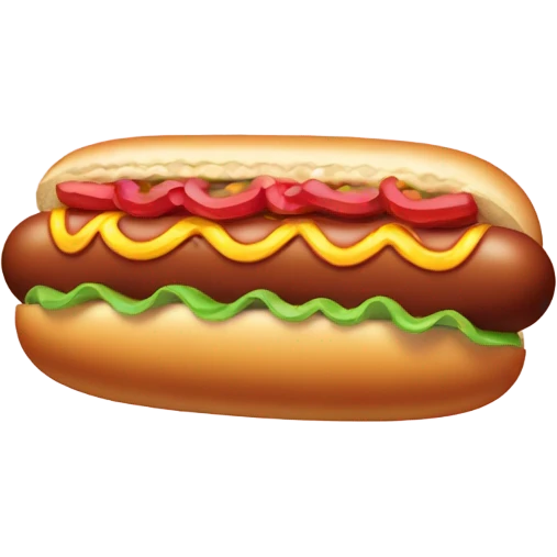 Hotdog wearing a dress emoji
