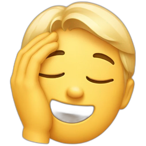 Smiling facepalm emoji