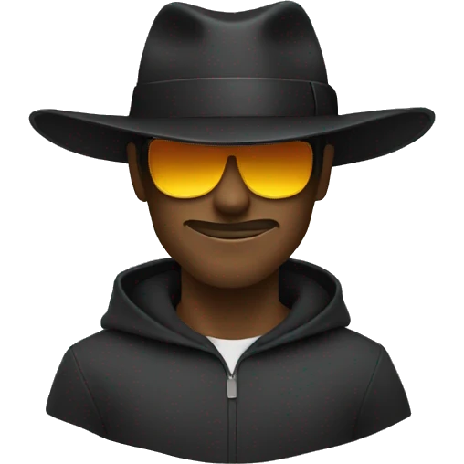 black hat hacker emoji